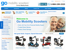 Tablet Screenshot of gomobilityscooters.com